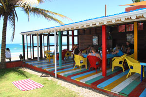 lunch with cabarete surfcamp guests at our beach house
