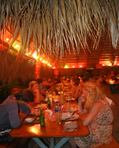 common dinners at the surfcamp restaurant